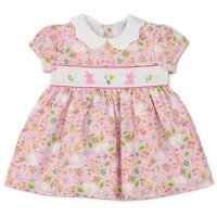 E33219: Baby Girls Smocked, Lined Dress (1-2 Years)